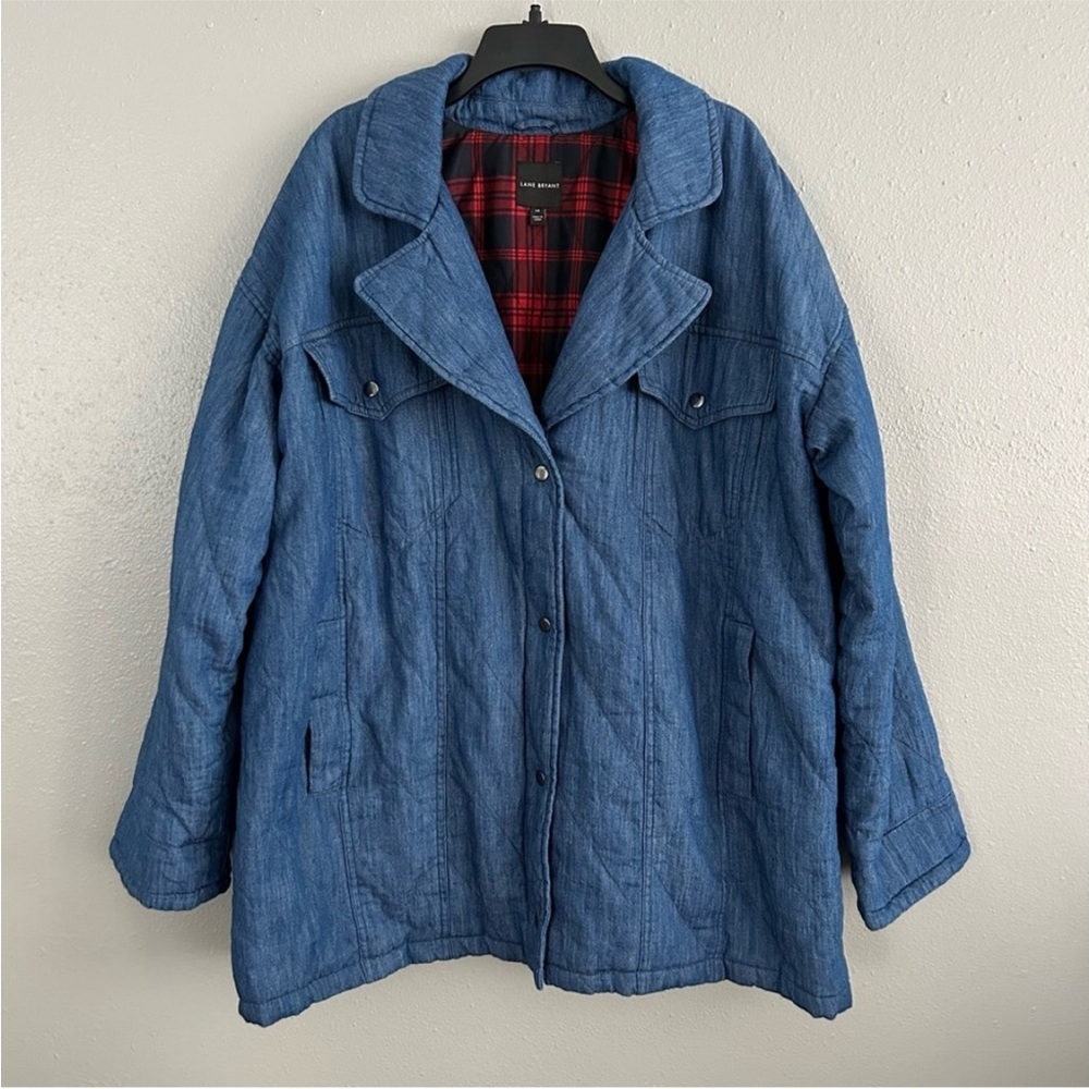 Warm denim and flannel lined jacket.